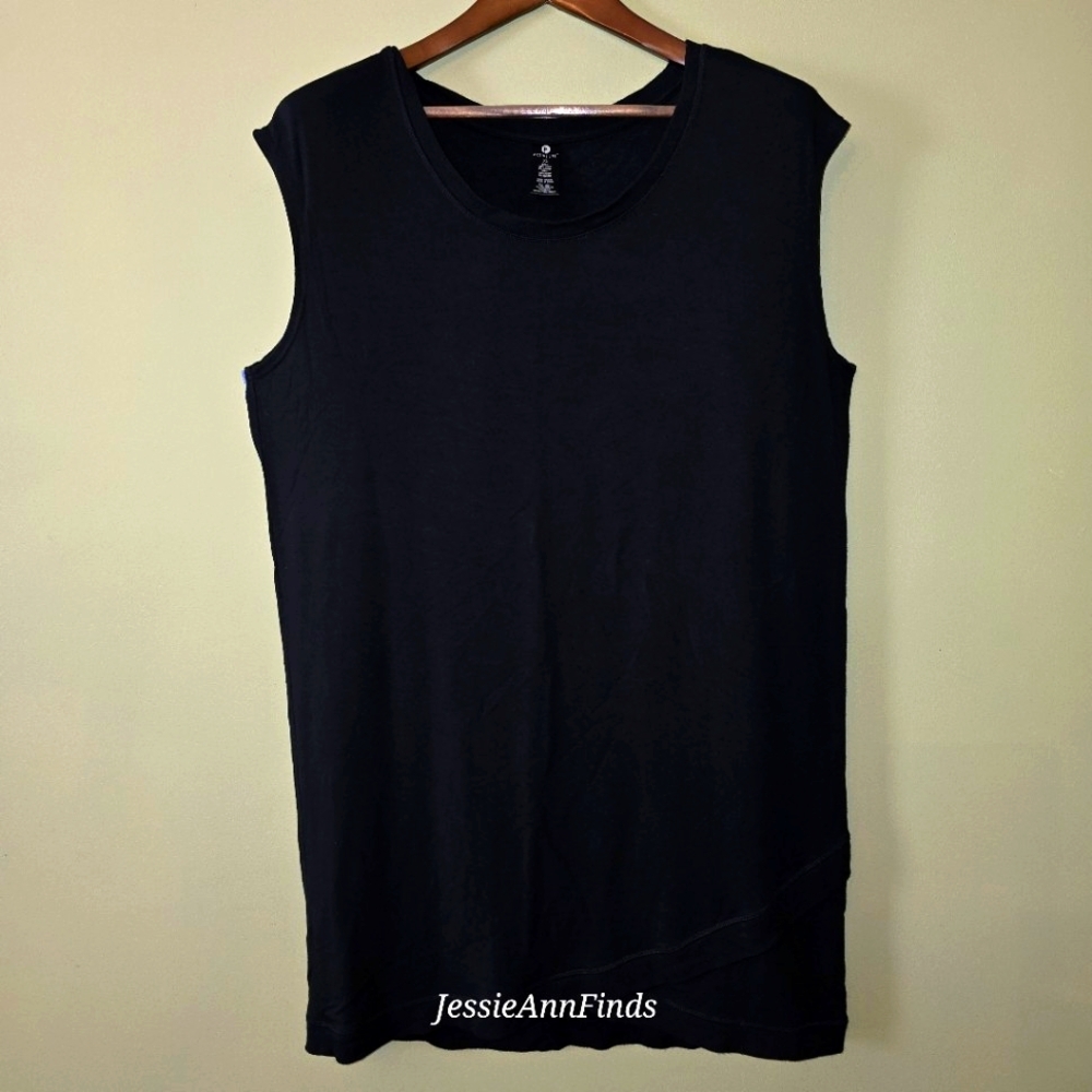 Active Life Black Sleeveless Scoop Neckline Casual Lounge Dress Women's Size XL